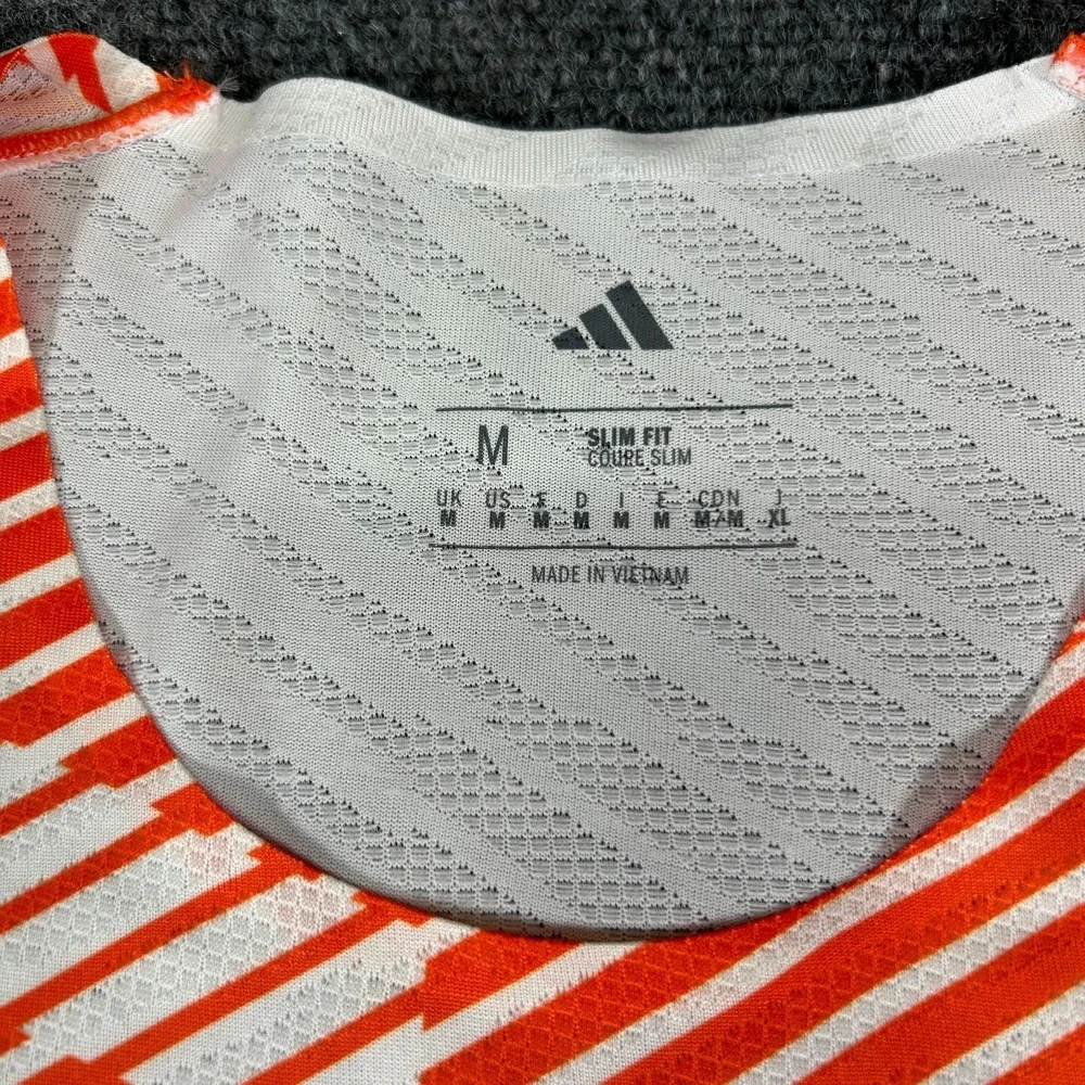 Adidas Terrex Techrock Elite T-Shirt Men's Medium White Orange‎ JX2744 NWT $85